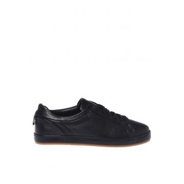 Pantofi sport low-cut din piele - Negru