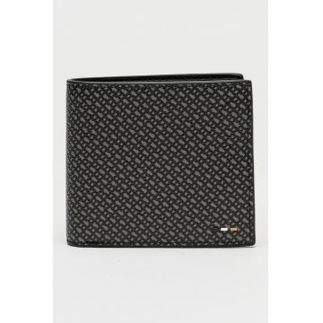 Portofel pliabil cu model - Gri/Negru