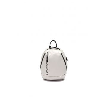 Rucsac cu buzunare cu fermoar - Alb