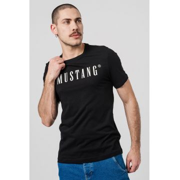 Tricou cu imprimeu logo - Negru