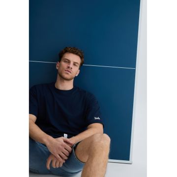 Tricou de bumbac cu imprimeu text Igniso - Bleumarin