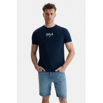 Tricou de bumbac Sherman - Albastru ultramarin