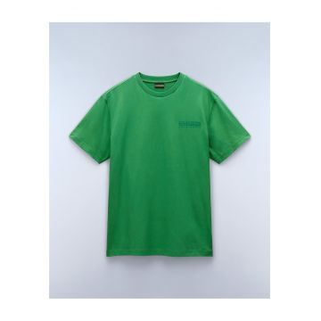 Tricou din bumbac cu decolteu la baza gatului Kander -