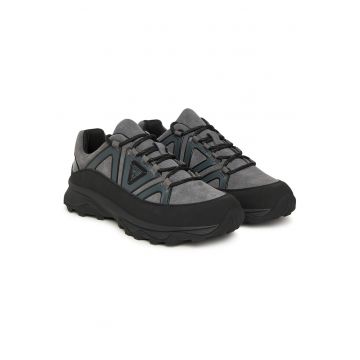 Adidasi sport barbati  piele naturala - negru-gri - pentru alergare