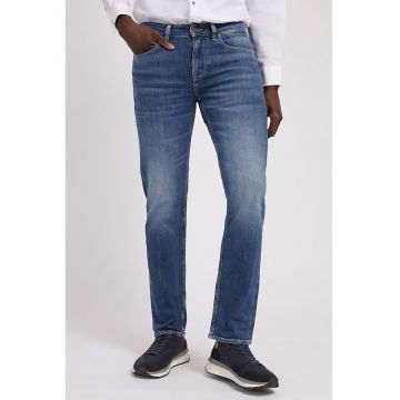 Blugi slim fit cu aspect decolorat Angels - Albastru inchis/Alb murdar