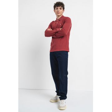 Bluza polo din material pique si bumbac - Rosu