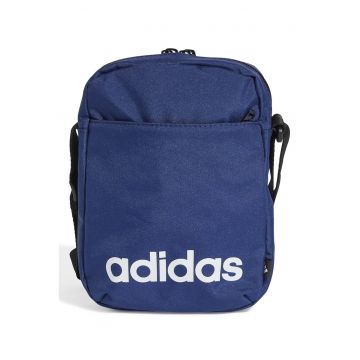 Geanta crossbody cu logo contrastant - Alb/Albastru inchis