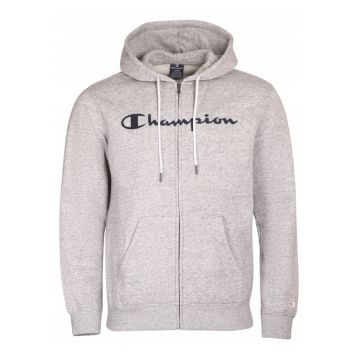 Hanorac cu fermoar si logo imprimat -