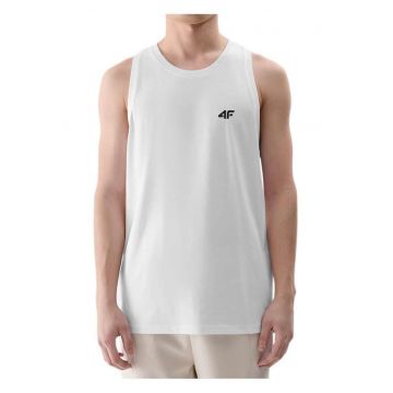 Maiou barbati  alb - bumbac - croiala regulata - decolteu rotund -