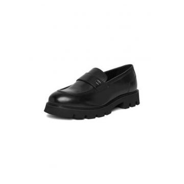 Mocasini barbati -  slip-on - elastic - negru - piele naturala