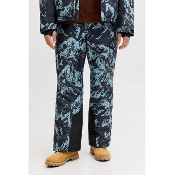 Pantaloni cu talie ajustabila - pentru schi - Albastru deschis/Bleumarin
