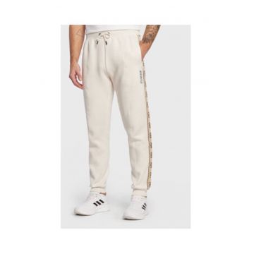 Pantaloni de trening cu logo si snur in talie