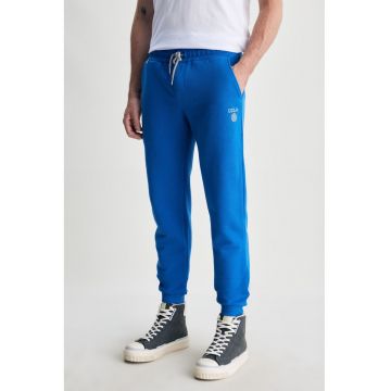 Pantaloni de trening din amestec de bumbac Luskin - Albastru royal