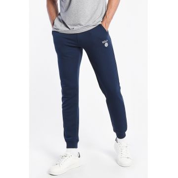 Pantaloni de trening din amestec de bumbac Luskin - Bleumarin