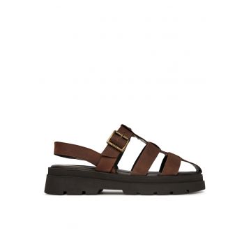 Sandale barbati  piele naturala - maro
