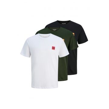 Set 3 tricouri barbati - Jack Jones - multicolor - 100% bumbac
