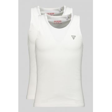 Set de top-uri din amestec de bumbac - 2 Piese - Alb optic