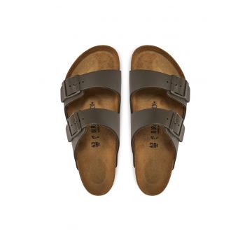 Slapi barbati  Arizona - piele naturala - gri beton -