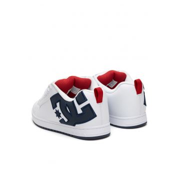 Tenisi barbati  alb - piele naturala - model COURT GRAFFIK -