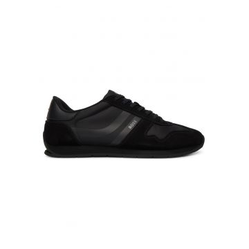 Tenisi barbati  model Levon - negru - textil - Negru