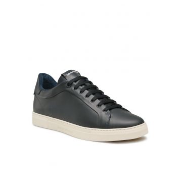 Tenisi barbati -  piele naturala - bleumarin