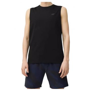 Top cu decolteu la baza gatului - Negru