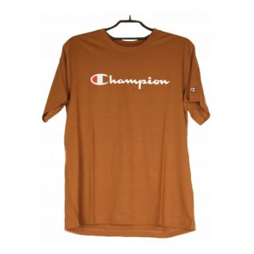 Tricou cu imprimeu logo si decolteu la baza gatului