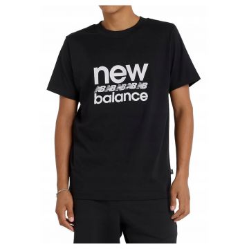 Tricou cu imprimeu logo supradimensionat - Negru
