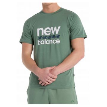 Tricou cu imprimeu logo supradimensionat - Verde