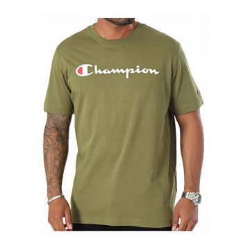 Tricou cu logo si decolteu la baza gatului -