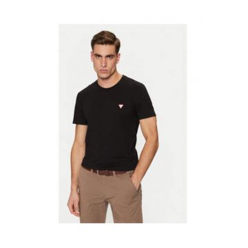 Tricou din amestec de bumbac si decolteu rotund -