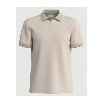 Tricou polo barbati - din piqué de bumbac - Bej