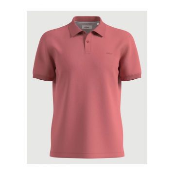 Tricou polo barbati - din piqué de bumbac - Roz prafuit