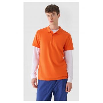 Tricou polo barbati  portocaliu - bumbac/poliester -