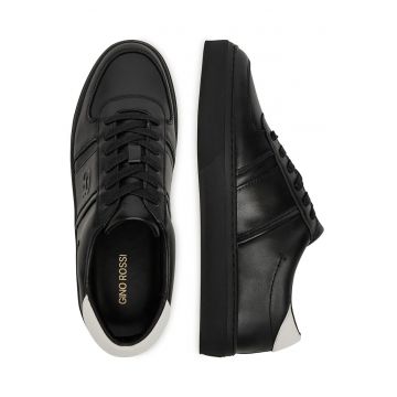 barbati -  ENZO-01 - piele naturala - 65498 - Negru