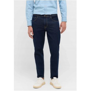 Blugi Barbati -  Denver Tapered - Straight Fit - Talie Joasa - Fermoar - Lungi - 5 Buzunare - Bumbac - W31-L30 US - Albastru