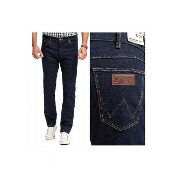 Blugi Barbati -  Greensboro - Straight Fit - Talie Joasa - Fermoar - Lungi - 5 Buzunare - Bumbac - W36 L32 - Albastru