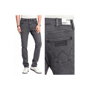 Blugi Barbati -  Larston - Slim Fit - Talie Joasa - Fermoar - Lungi - 4 Buzunare - Bumbac - W33 L32 - Negru