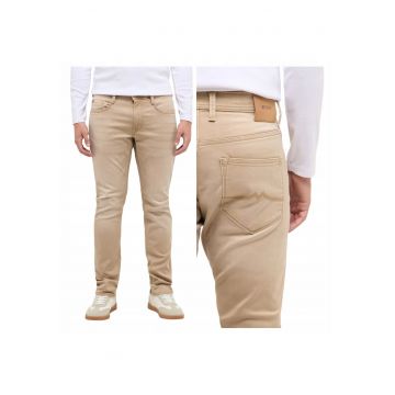 Blugi Barbati -  Style Oregon Slim - Slim Fit - Talie Joasa - Fermoar - Lungi - 5 Buzunare - Bumbac - W31-L32 US - Bej
