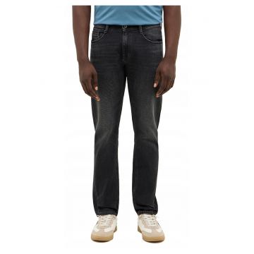 Blugi Barbati -  Style Oregon Slim - Slim Fit - Talie Joasa - Fermoar - Lungi - 5 Buzunare - Bumbac - W31-L32 US - Negru