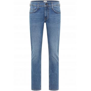 Blugi Barbati -  Style Oregon Slim - Straight Fit - Talie Joasa - Fermoar - Lungi - 5 Buzunare - Bumbac - W32-L36 US - Albastru