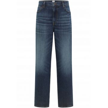 Blugi Barbati -  Style Vermont - Loose Fit - Talie Joasa - Fermoar - Lungi - 5 Buzunare - Bumbac - W32-L32 US - Albastru