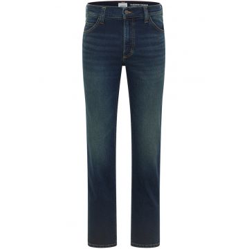 Blugi Barbati -  Tramper Straight - Straight Fit - Talie Medie - Fermoar - Lungi - 5 Buzunare - Bumbac - Albastru - Albastru