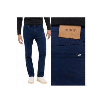 Blugi Barbati -  Tramper Straight - Straight Fit - Talie Medie - Fermoar - Lungi - 5 Buzunare - Bumbac - W33-L32 US - Albastru