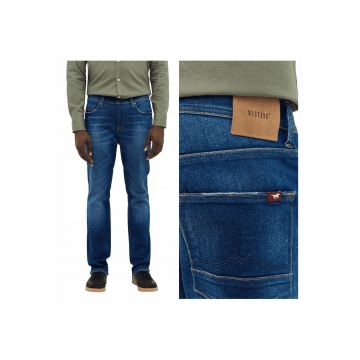 Blugi Barbati -  Vegas Slim - Slim Fit - Talie Medie - Fermoar - Lungi - 5 Buzunare - Bumbac - W31-L32 US - Albastru