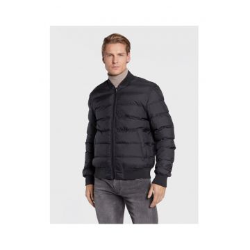 Jacheta Bomber  barbati - neagra - din material de calitate -