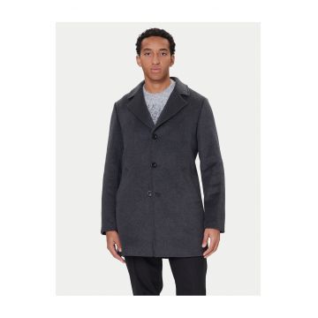 Palton pentru barbati  gri - lana
