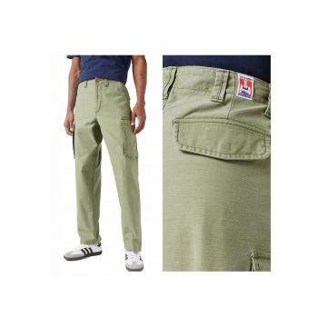 Pantaloni Barbati -  Casey Jones - Straight Fit - Talie Medie - Fermoar - Lungi - 5 Buzunare - Bumbac - Maro - Verde
