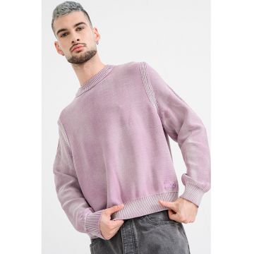 Pulover cu decolteu la baza gatului Sebu - Lila pal