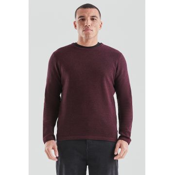 Pulover din amestec de lana si casmir - Violet pruna